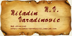 Miladin Varadinović vizit kartica
